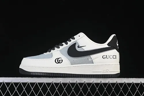 All categories Nk Air Force 1 Air Force series Nk Air Force 1 Low Air Force low-top Nike Air Force 1'07 Low Gucci co-branded white gray black Air Force 1 low-top casual sneakers YF9511-808